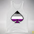 Asexual Pride Pixel Ace of Spades Premium Tank Top - White